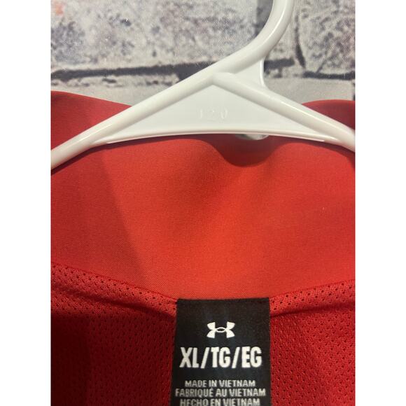 UA Unstoppable Under Armour peach red colorblock jacket women's size XL - Picture 5 of 6